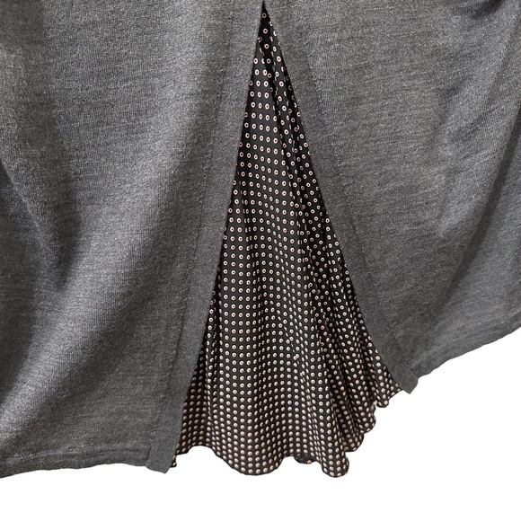 Soft Surroundings Dark Gray Mixed Media Open Front Seater Cardigan Size MP - Picture 4 of 8